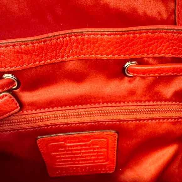 Coach Park Pebbled Leather Turnlock Drawstring Backpack - Picture 14 of 16